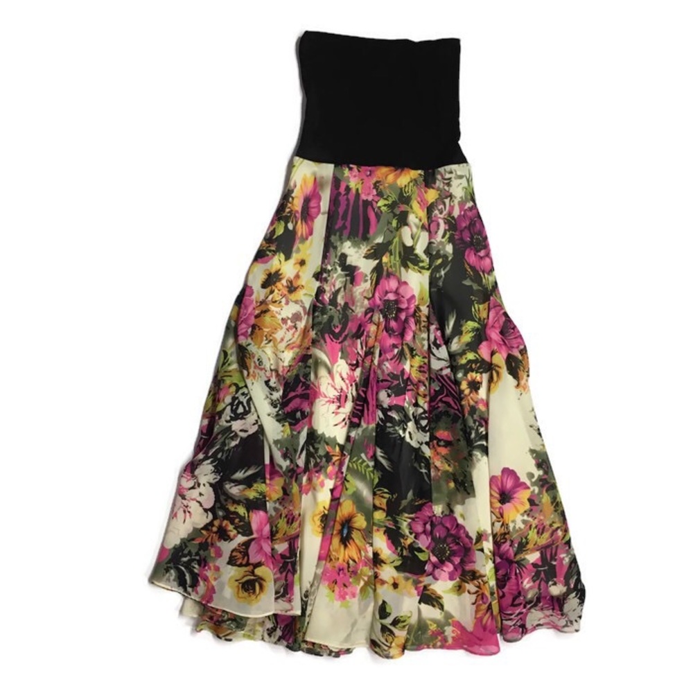 Floral Maxi Skirt Long Size Small